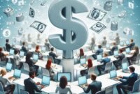 Ilustrasi bekerja online dibayar per jam dengan fleksibilitas tinggi