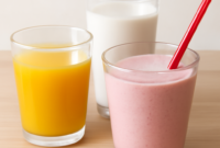 Minuman yang mengandung vitamin B12 seperti jus jeruk, susu almond, dan smoothies untuk kesehatan yang optimal.