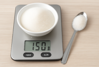 Pengukuran bahan dalam sendok makan untuk 150 gram