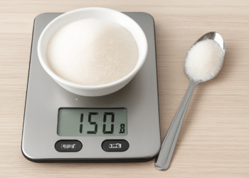 Pengukuran bahan dalam sendok makan untuk 150 gram