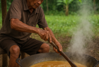 Proses pembuatan gula merah aren dari pohon nira