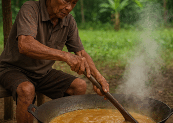 Proses pembuatan gula merah aren dari pohon nira