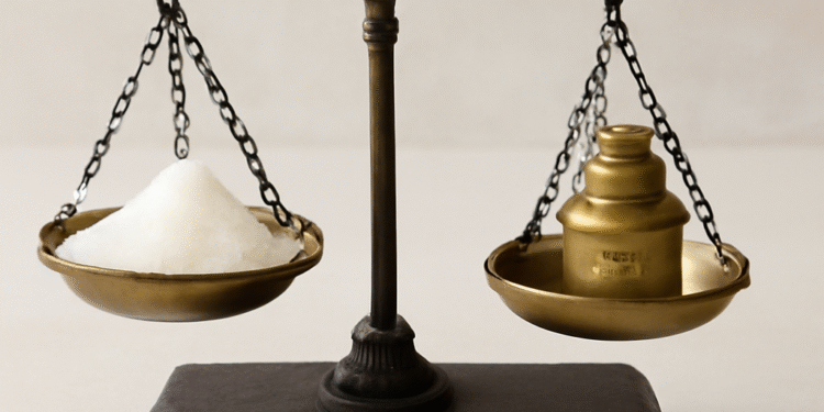 Cara mengukur 20 gram gula dengan sendok makan